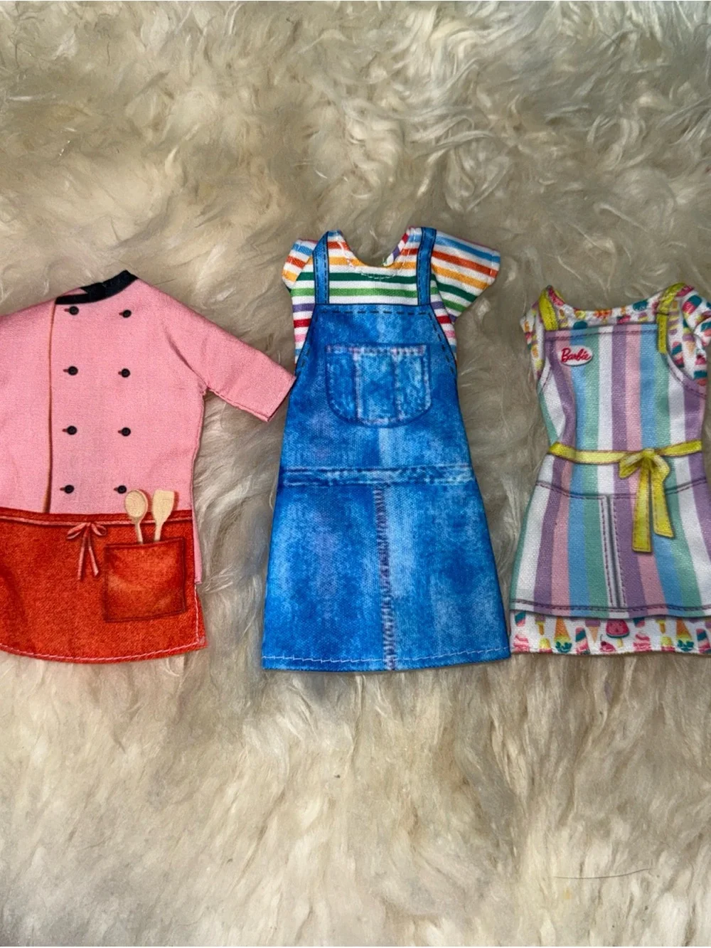 Barbie artist chef and ice cream parlor outfit